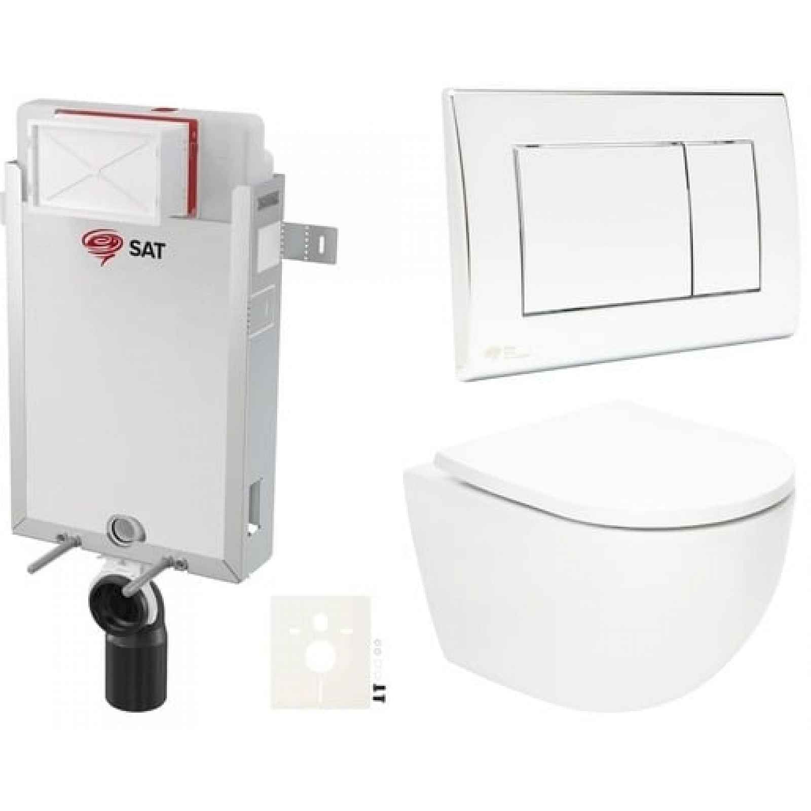 Závěsný wc set k zazdění SAT Fusion SIKOSZTORFU21