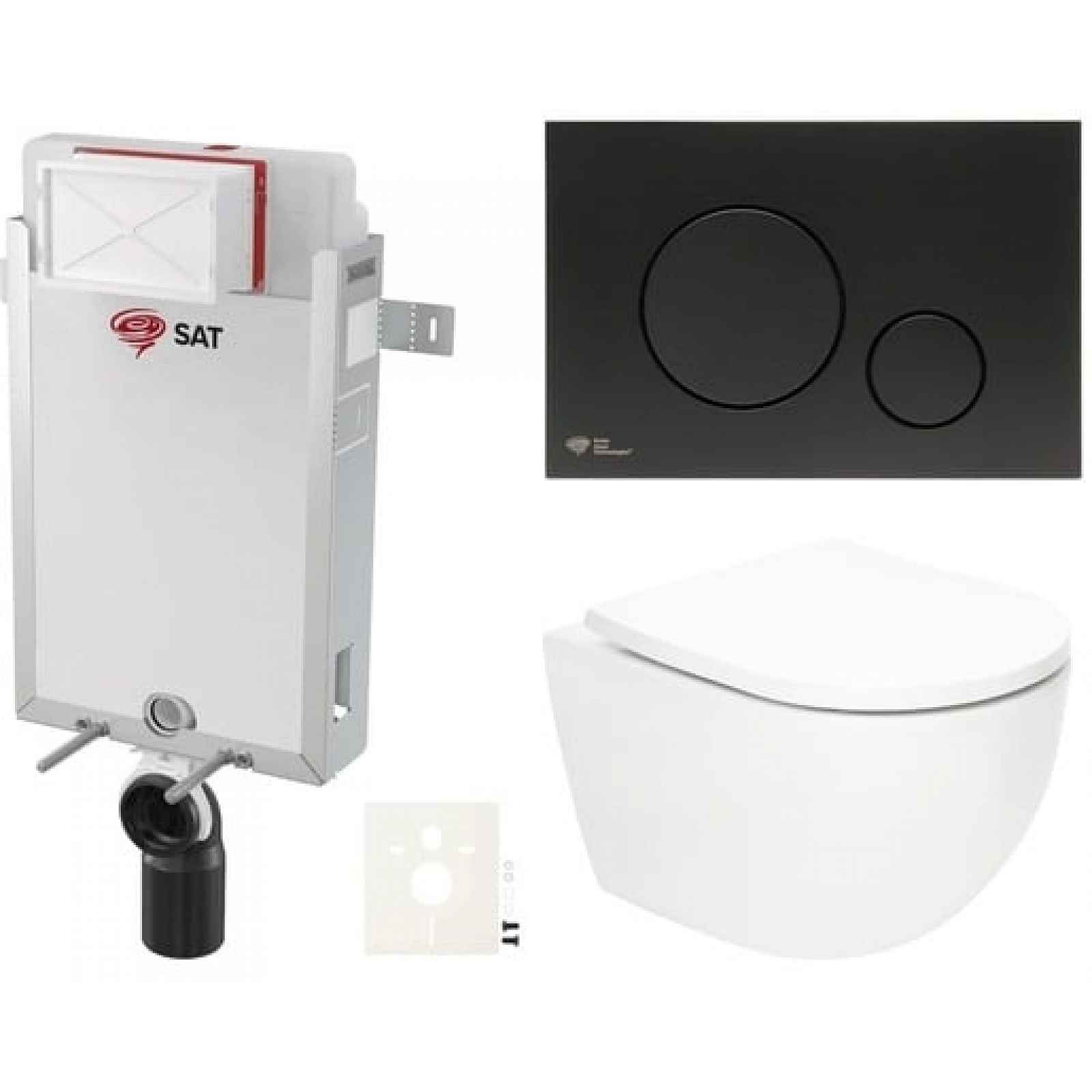 Závěsný wc set k zazdění SAT Fusion SIKOSZTORFU68