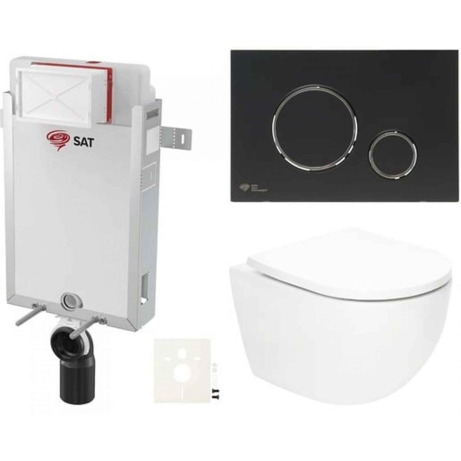 Závěsný wc set k zazdění SAT Fusion SIKOSZTORFU78