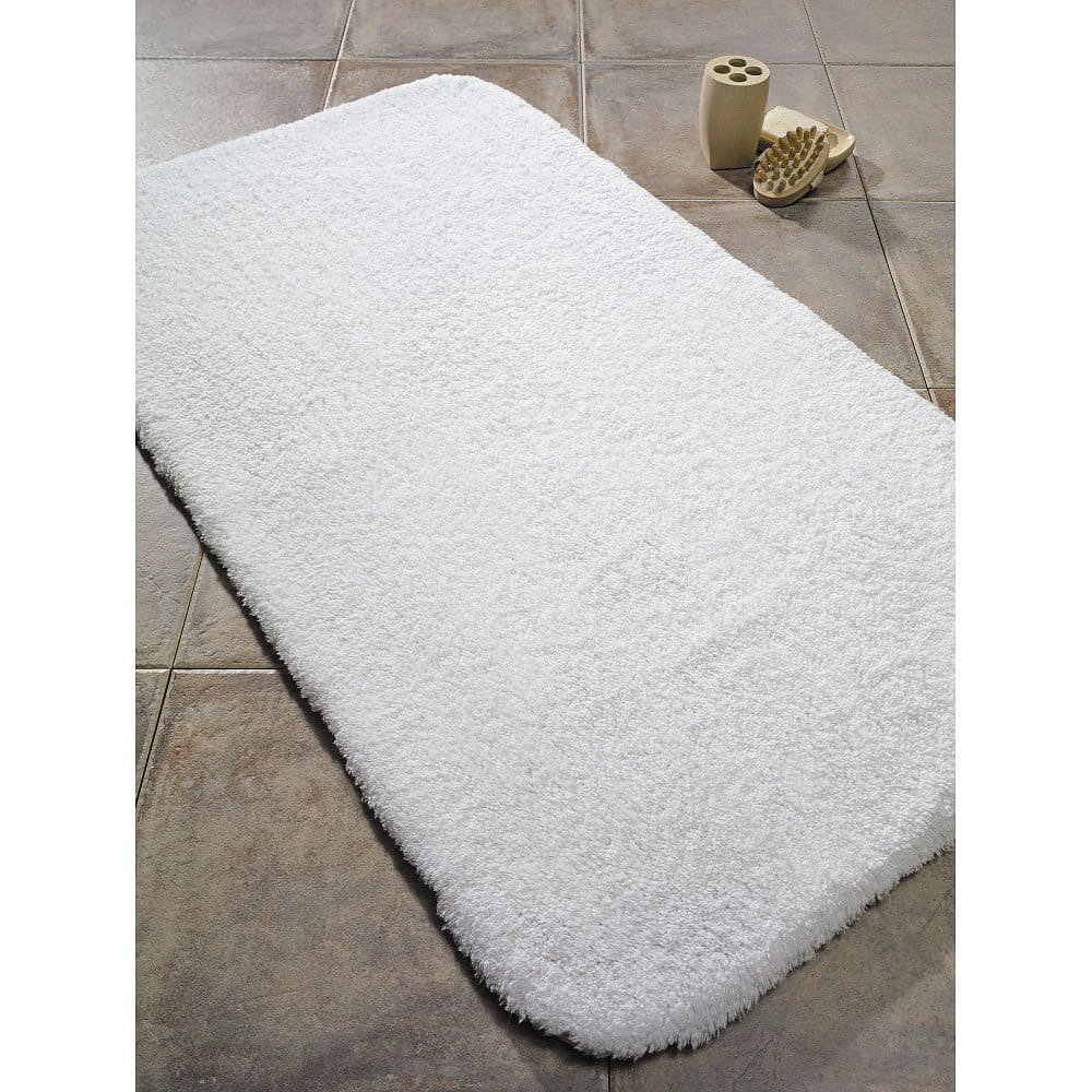 Bílá bavlněná koupelnová předložka Confetti Bathmats Organic, 60 x 80 cm