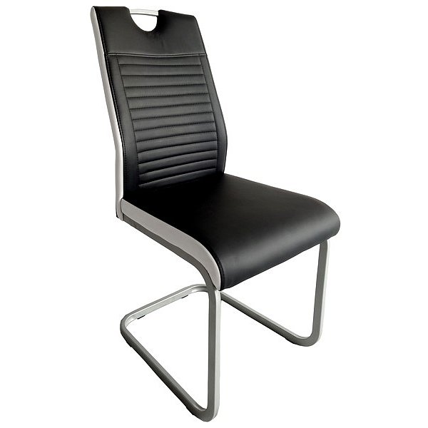 Jídelní židle Rindul, černá/bílá ekokůže