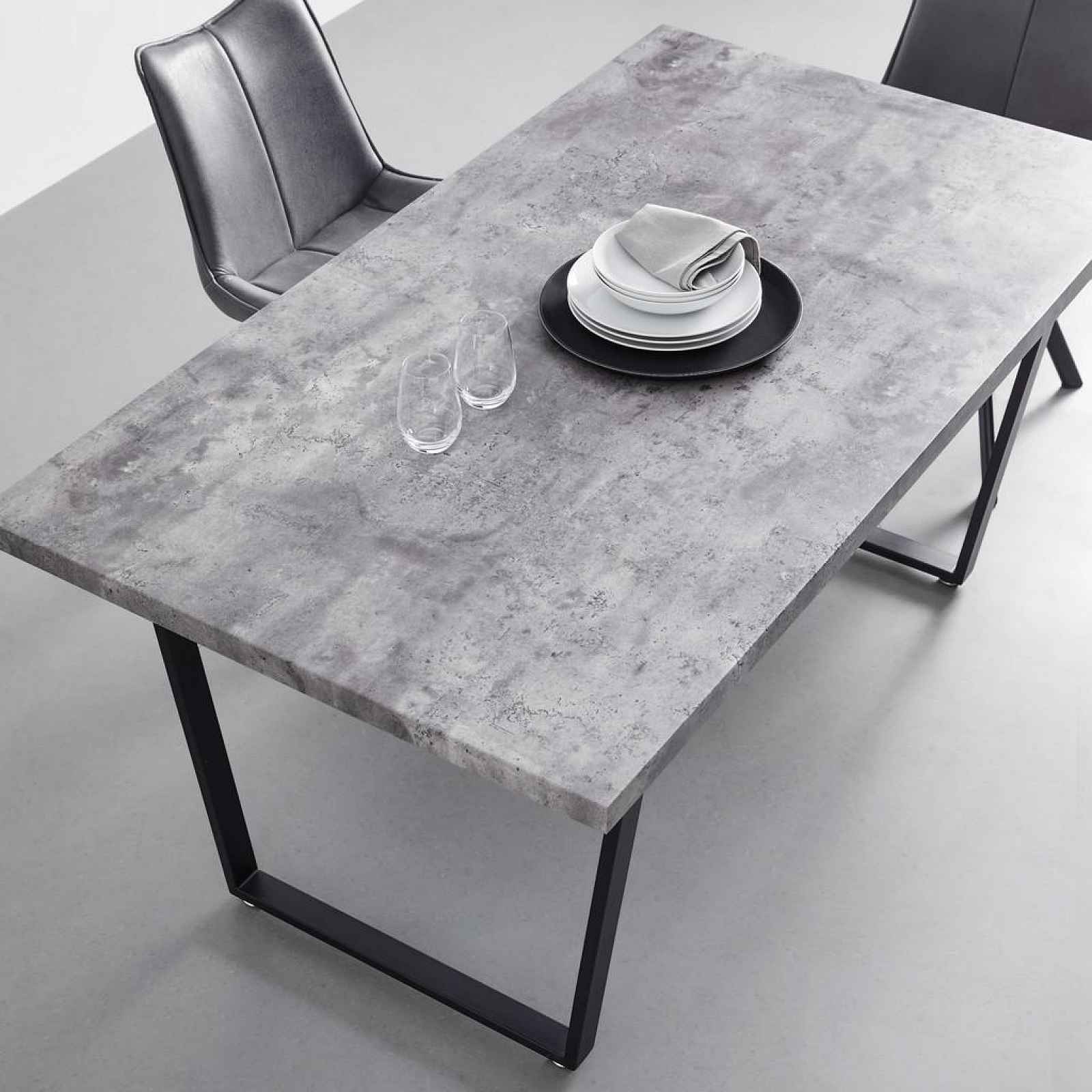 Jídelní stůl Dave 160x90 Cm šedý, beton