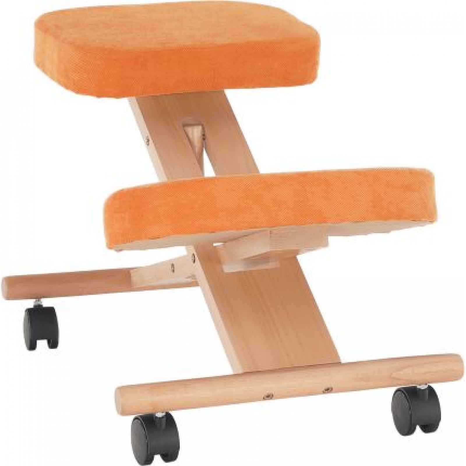 Ergonomická klekačka, oranžová / buk, FLONET