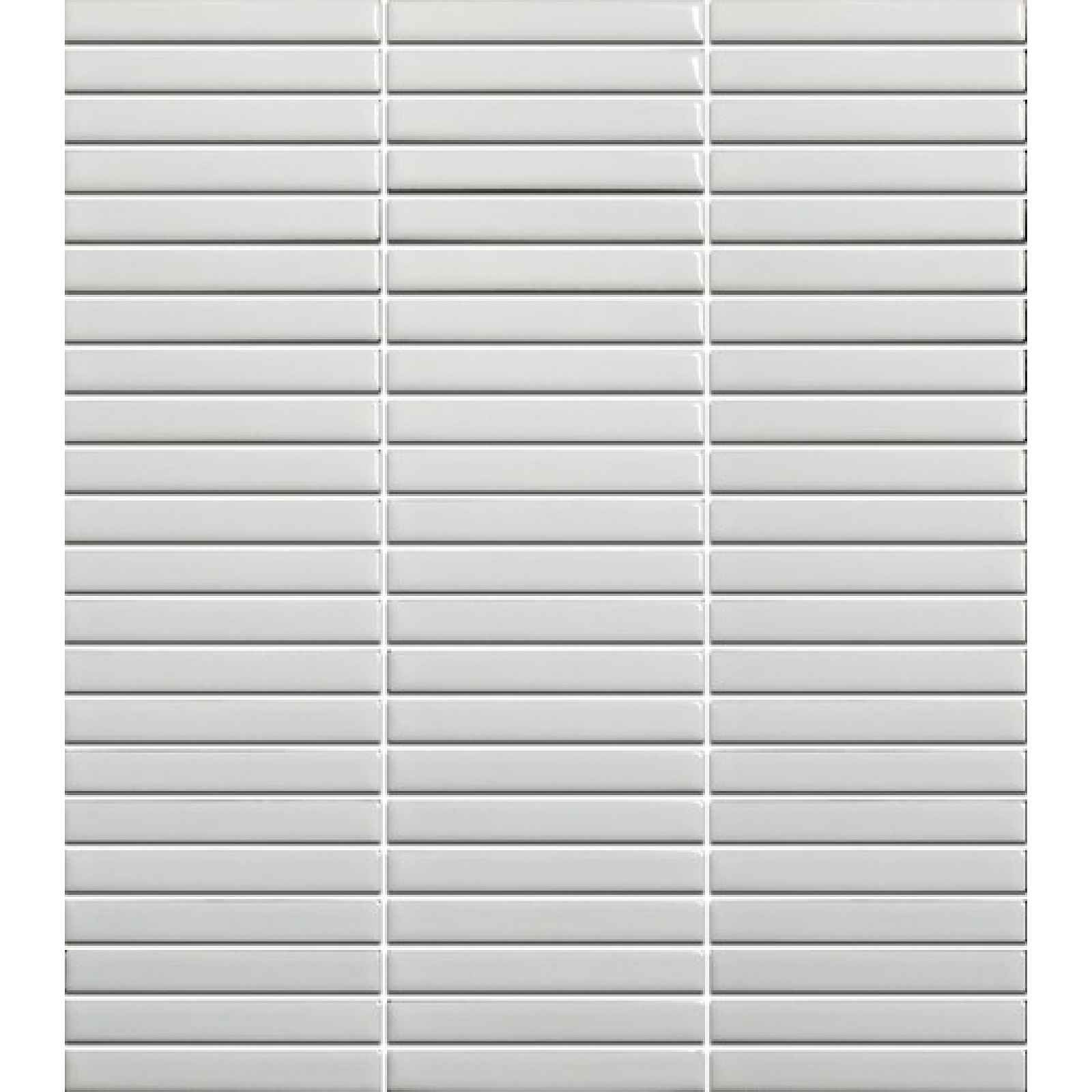 Keramická mozaika Premium Mosaic Kit Kat white 28x31 cm mat MOSKK3WHM