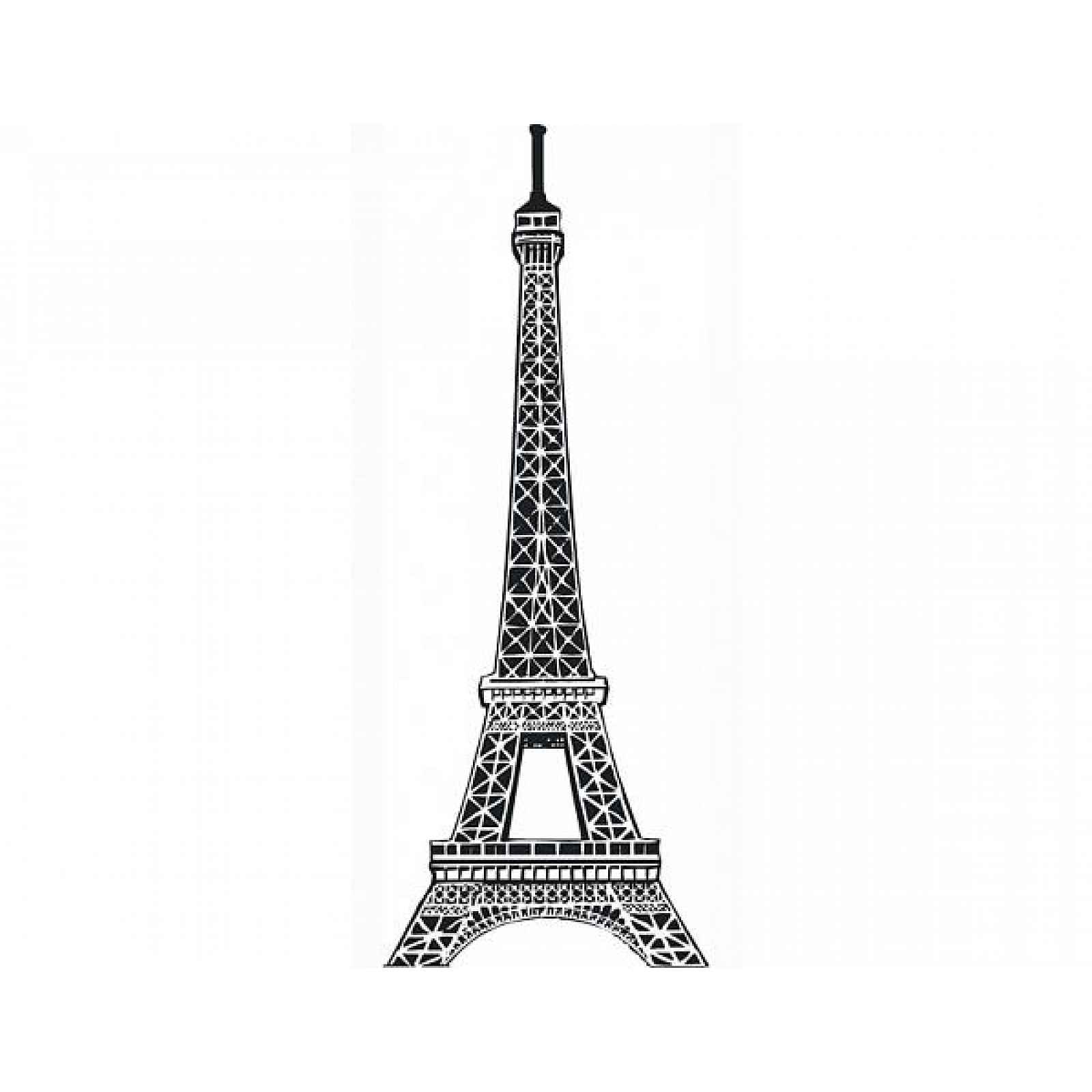 Samolepící dekorace Eiffelova věž černá 070, matná do interiéru
