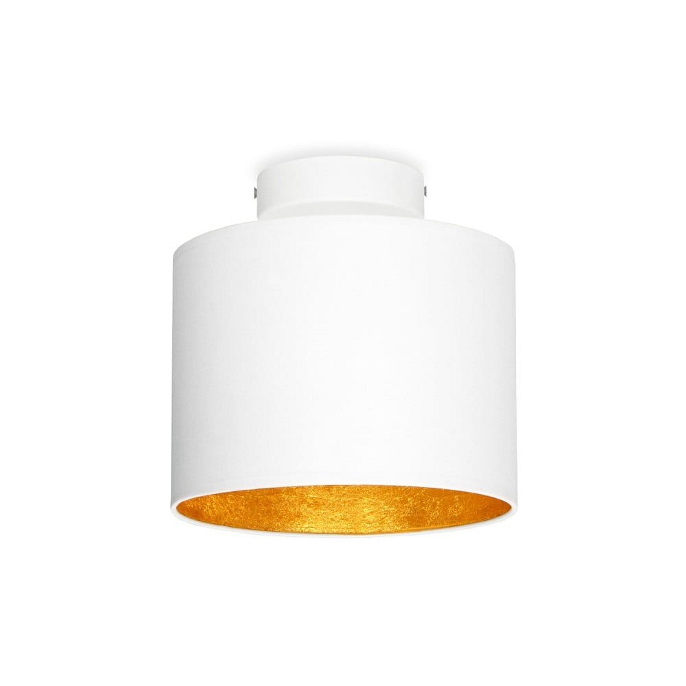 Bílé stropní svítidlo s detailem ve zlaté barvě Sotto Luce MIKA Elementary XS CP