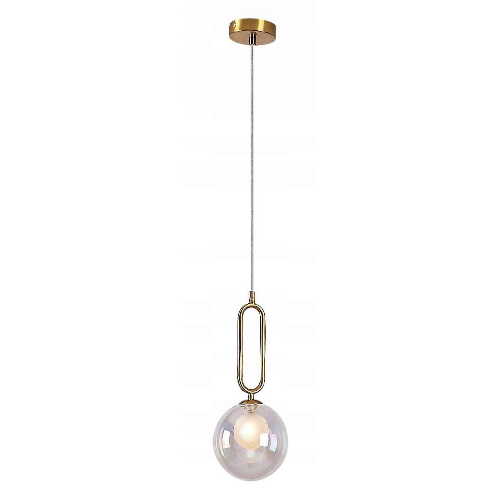 Vintage závěsná lampa Rabalux Rosehip skleněná koule G9 25W multicolor