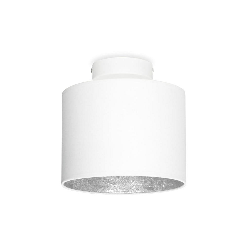 Bílé stropní svítidlo s detailem ve stříbrné barvě Sotto Luce MIKA Elementary XS CP