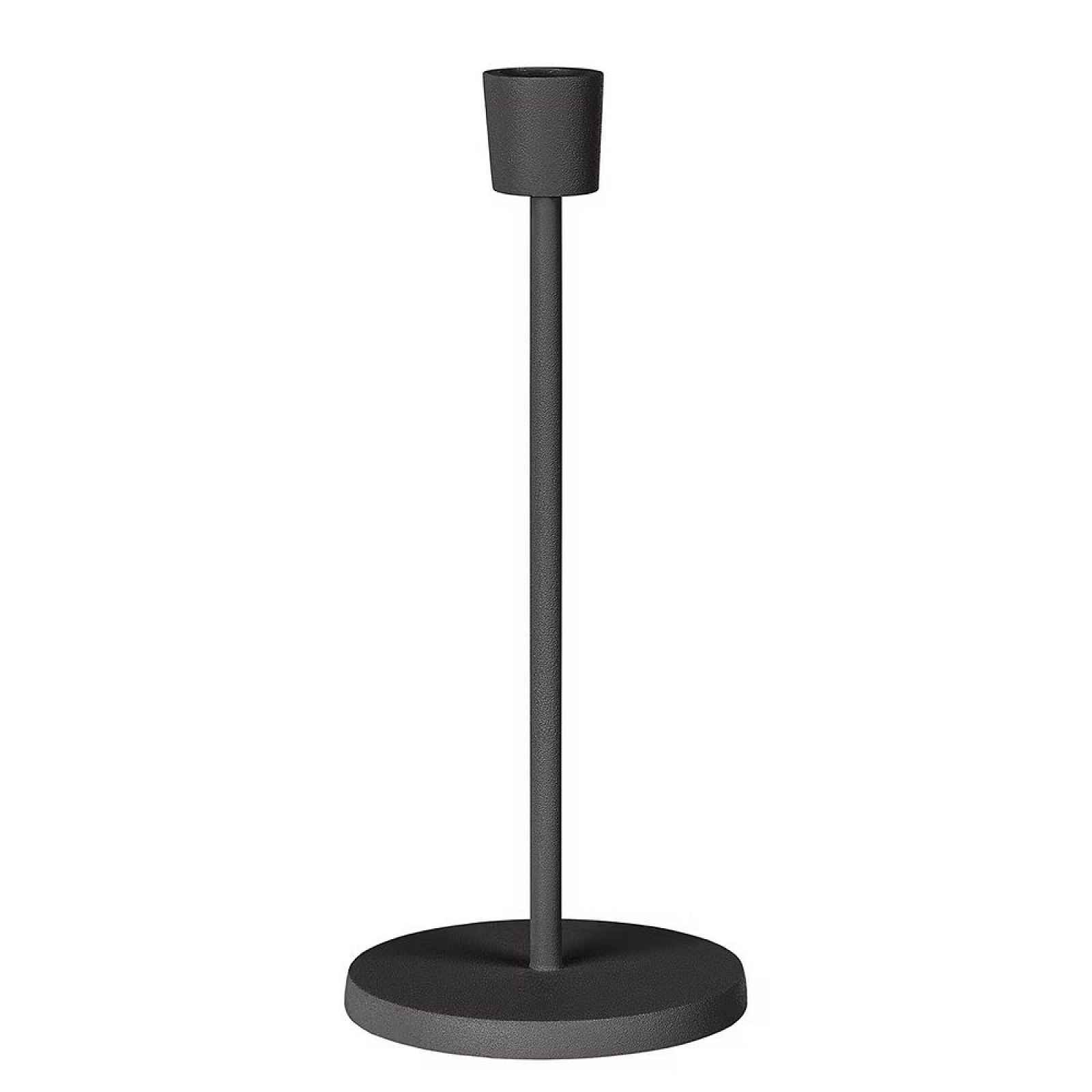 Butlers HIGHLIGHT Svícen na dlouhou svíčku 24 cm - černá