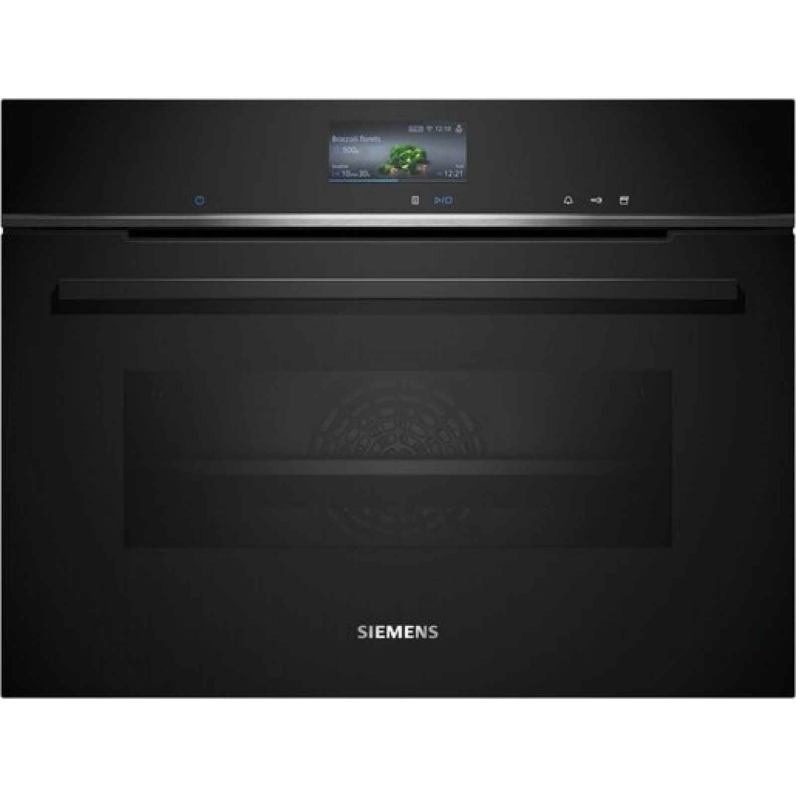 Siemens iQ700 Vestavná kompaktní kombinovaná parní trouba 60 x 45 cm Černá CS736G1B1