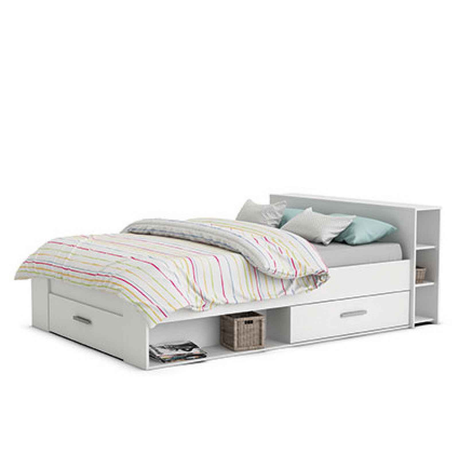 POCKET postel 160x200 cm, bílá postel 160x200 cm, bílá