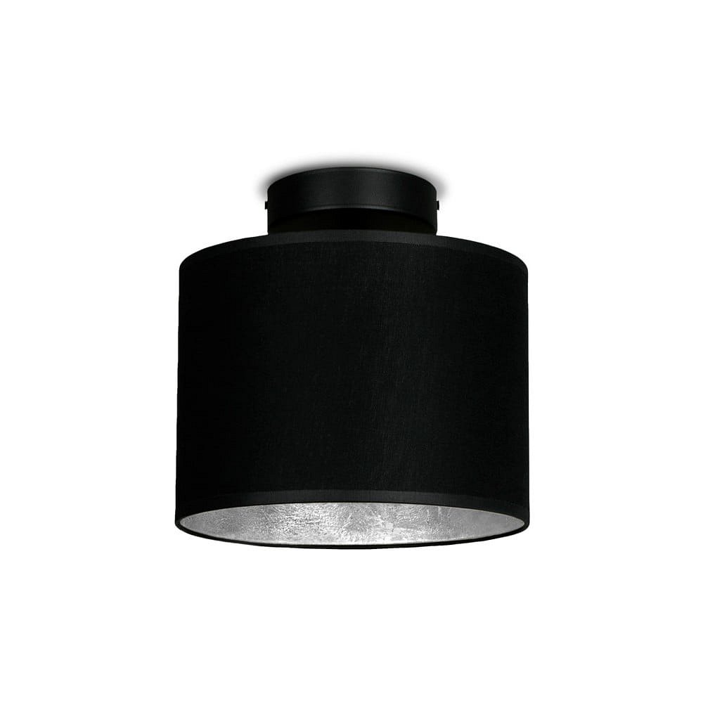 Černé stropní svítidlo s detailem ve stříbrné barvě Sotto Luce Mika Elementary XS CP, ⌀ 20 cm