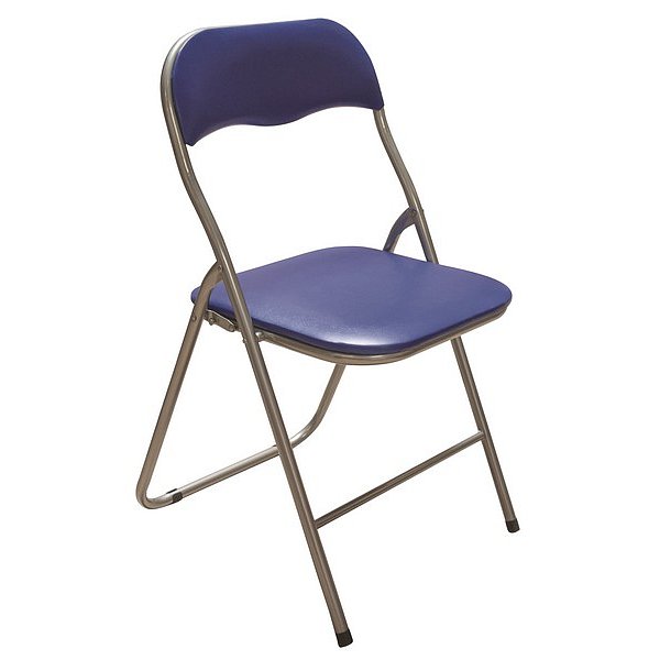 Skládací židle Foldus, modrá ekokůže