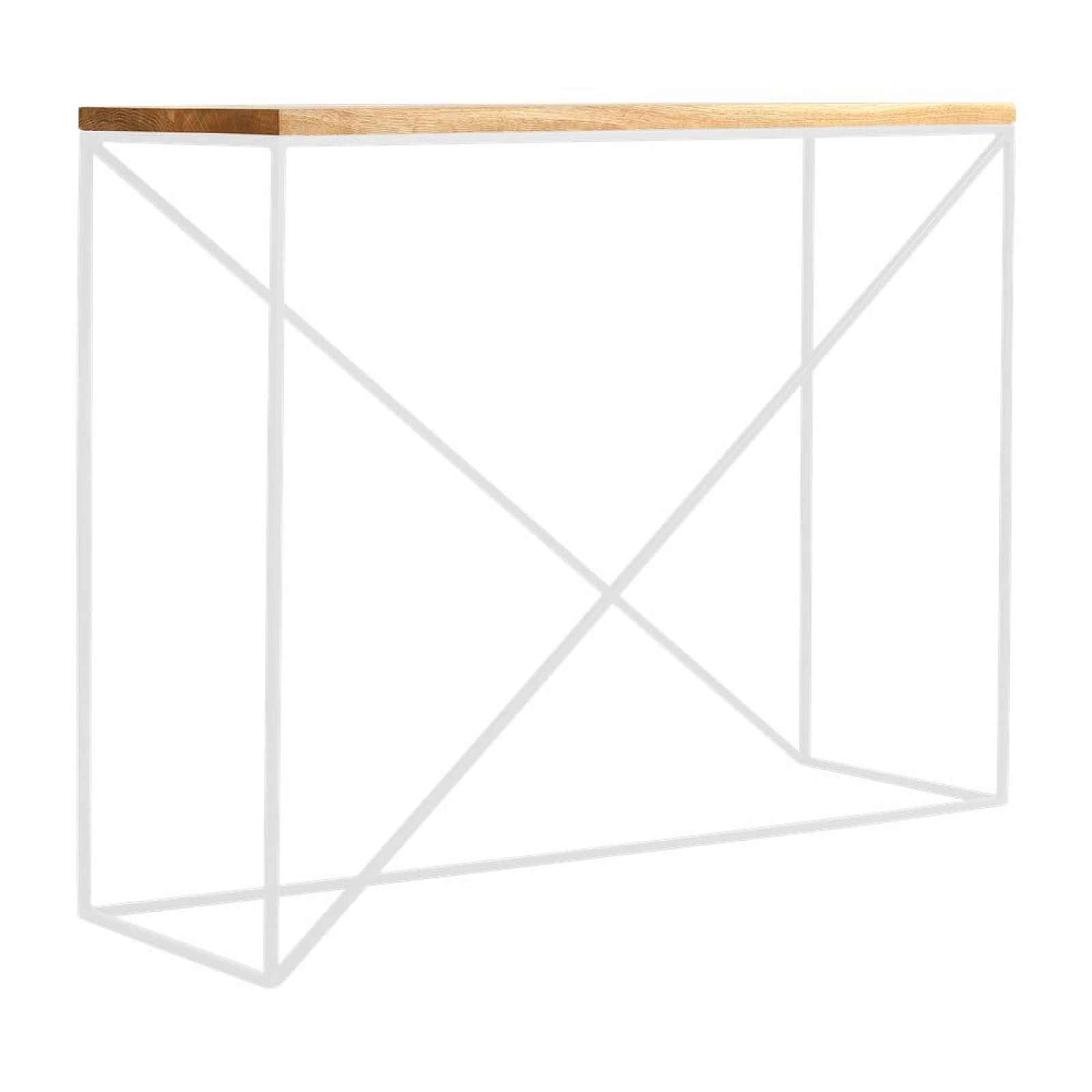 Konzolový stolek z dubového dřeva Custom Form Memo, výška 75 cm