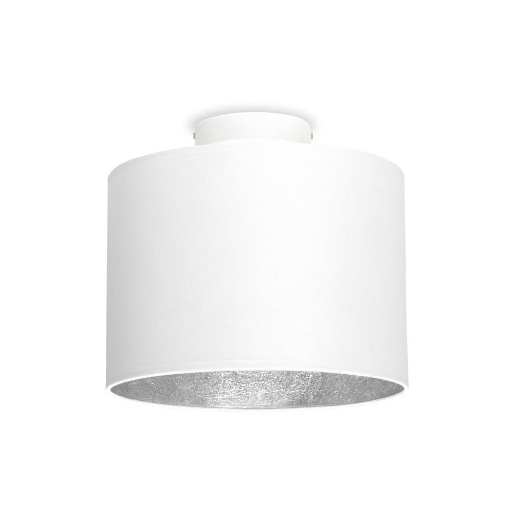 Bílé stropní svítidlo s detailem ve stříbrné barvě Sotto Luce MIKA, ⌀ 25 cm