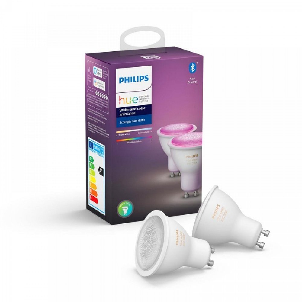 Žárovka LED Philips Hue Bluetooth sada, GU10, 5,7 W, 700 lm