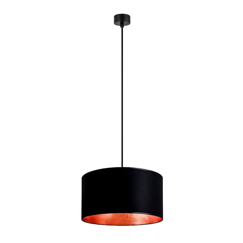 Černé stropní svítidlo s vnitřkem v měděné barvě Sotto Luce Mika, ⌀ 36 cm