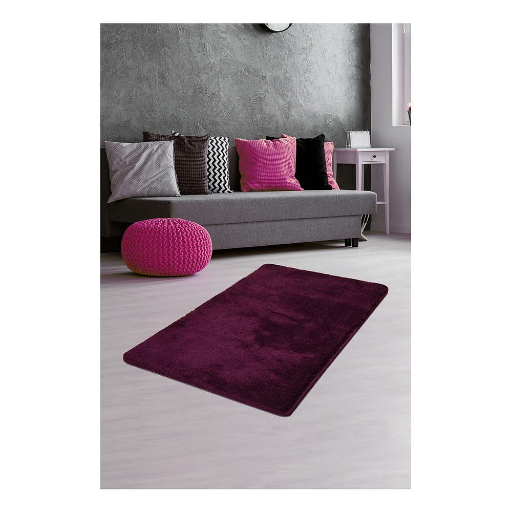 Tmavě fialový koberec Milano, 120 x 70 cm