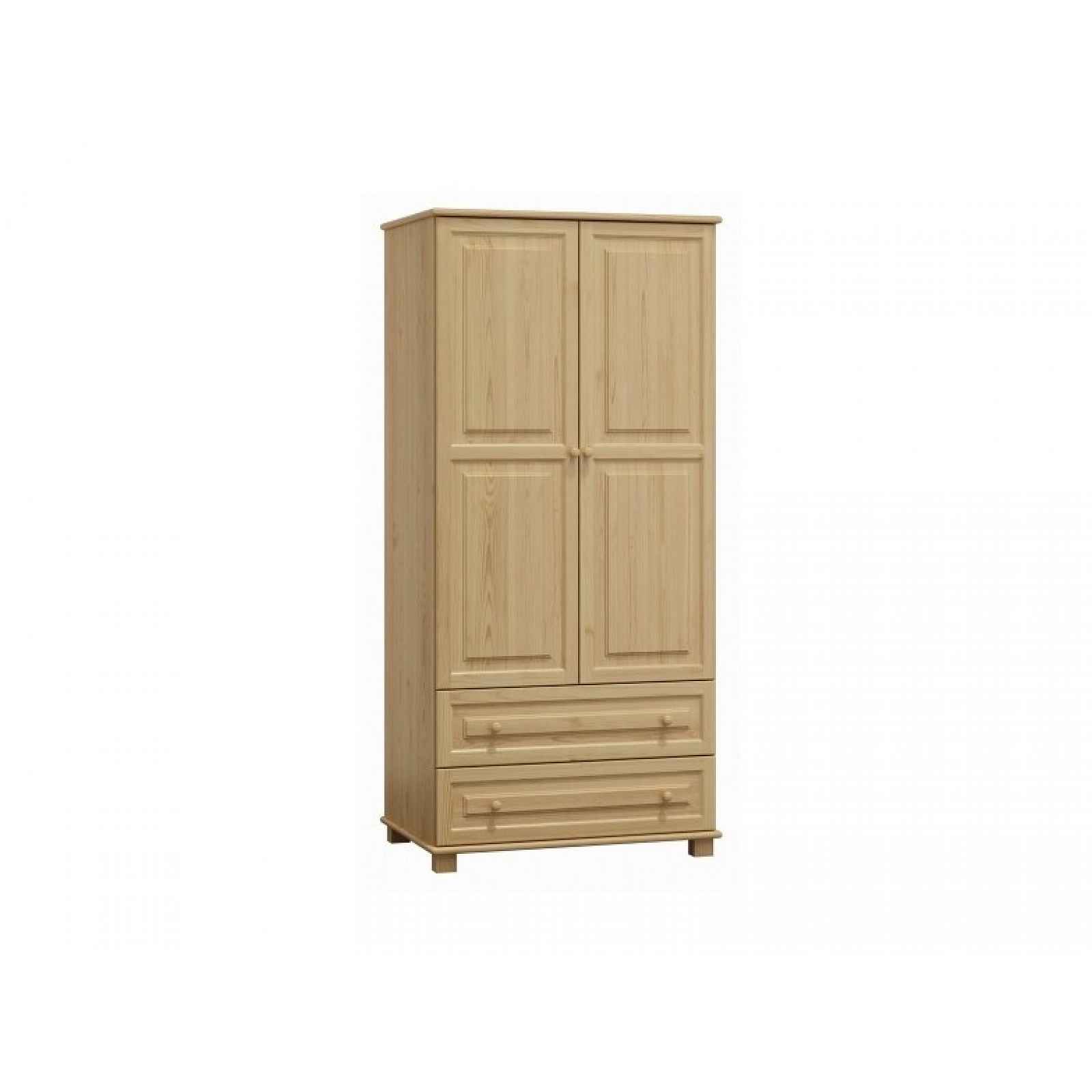 Skříň šatní 2D BHAGIRA 4, šíře 90 cm, masiv borovice