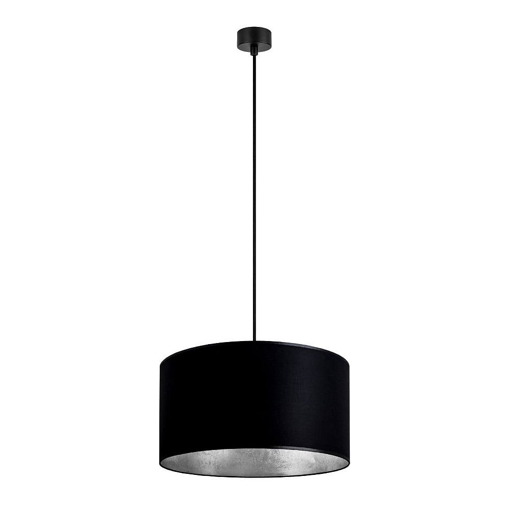 Černé stropní svítidlo s vnitřkem ve stříbrné barvě Sotto Luce Mika, ⌀ 36 cm
