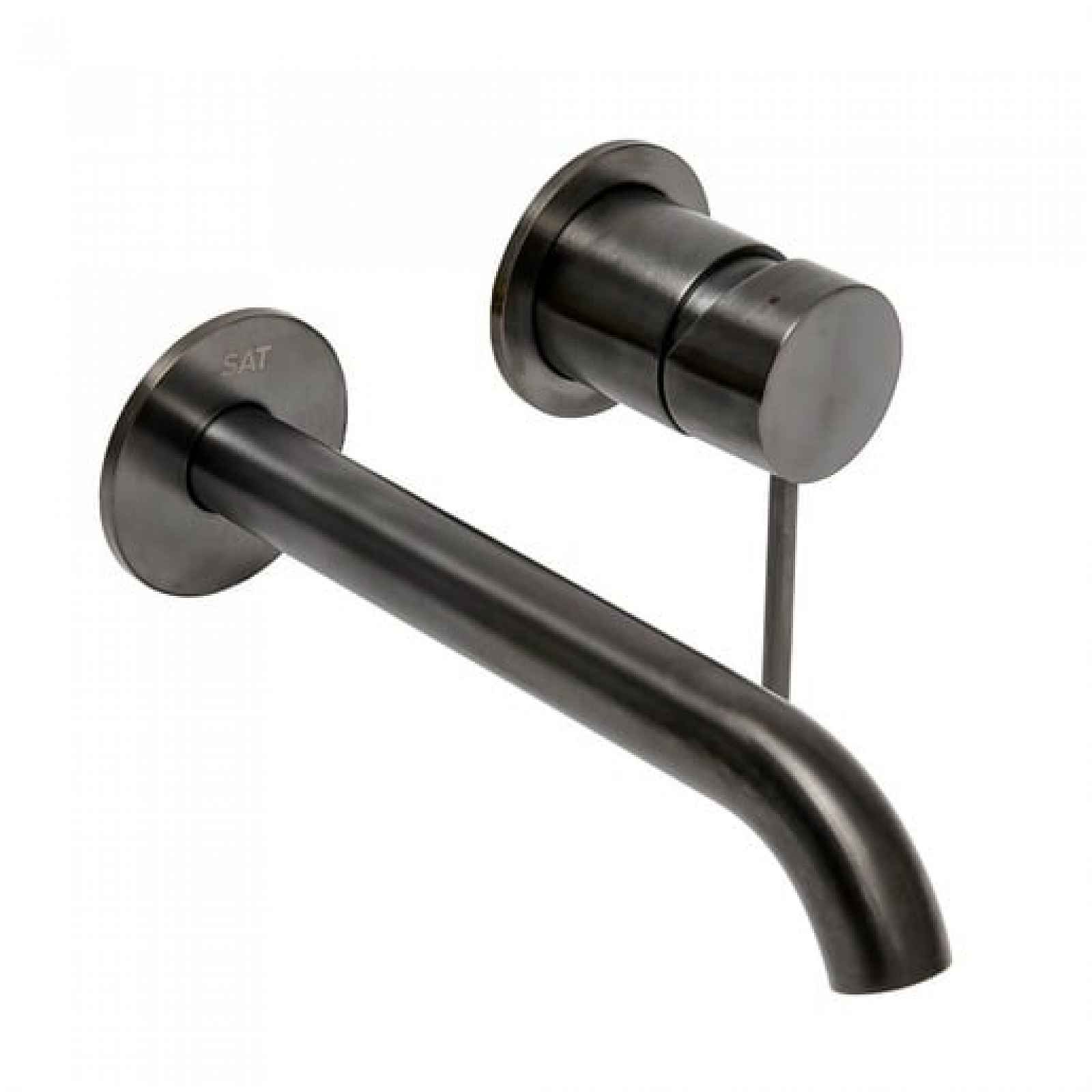 Umyvadlová baterie SAT Aurum včetně podomítkového tělesa broušený gun metal SATBAUR101BGM