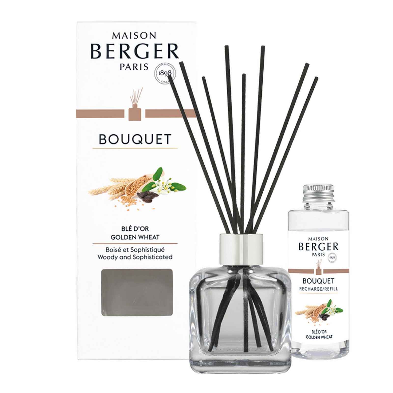 Maison Berger Paris Aroma difuzér Cube, Zlatavá pšenice 125 ml 7595
