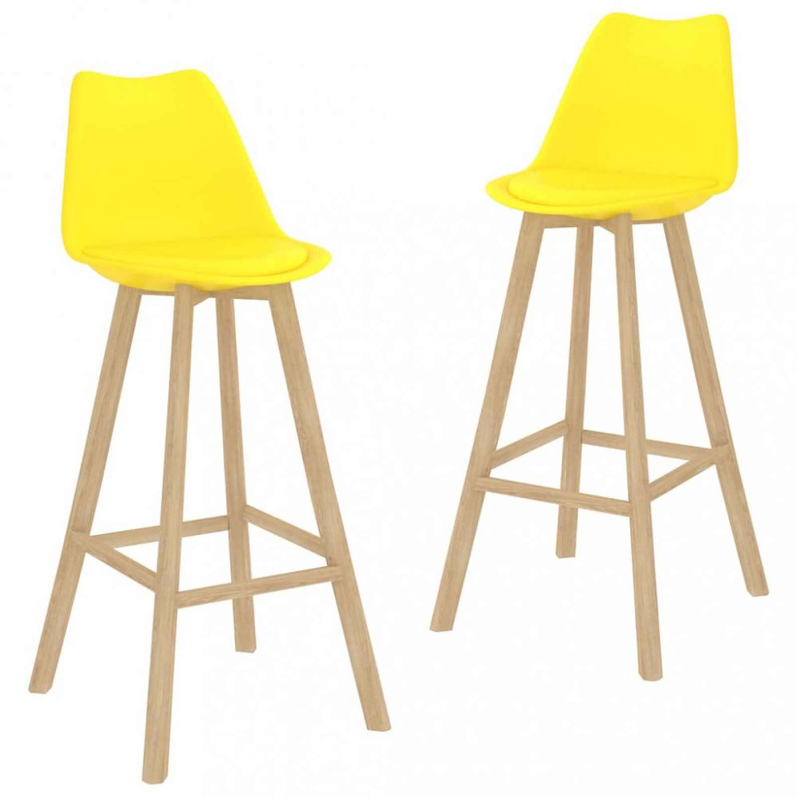 Barové židle 2 ks Dekorhome Žlutá