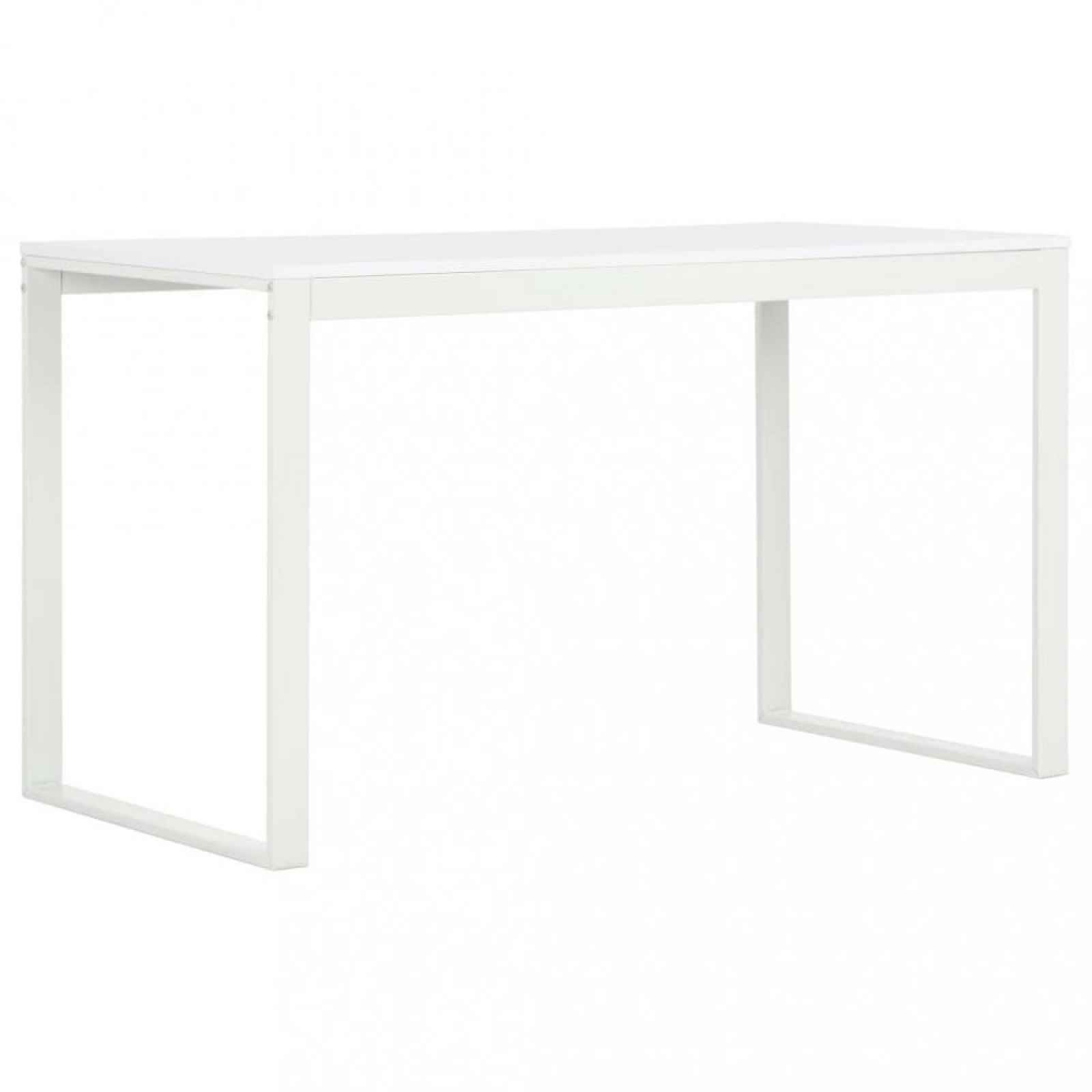 Psací stůl 120x60 cm dřevotříska / ocel Bílá