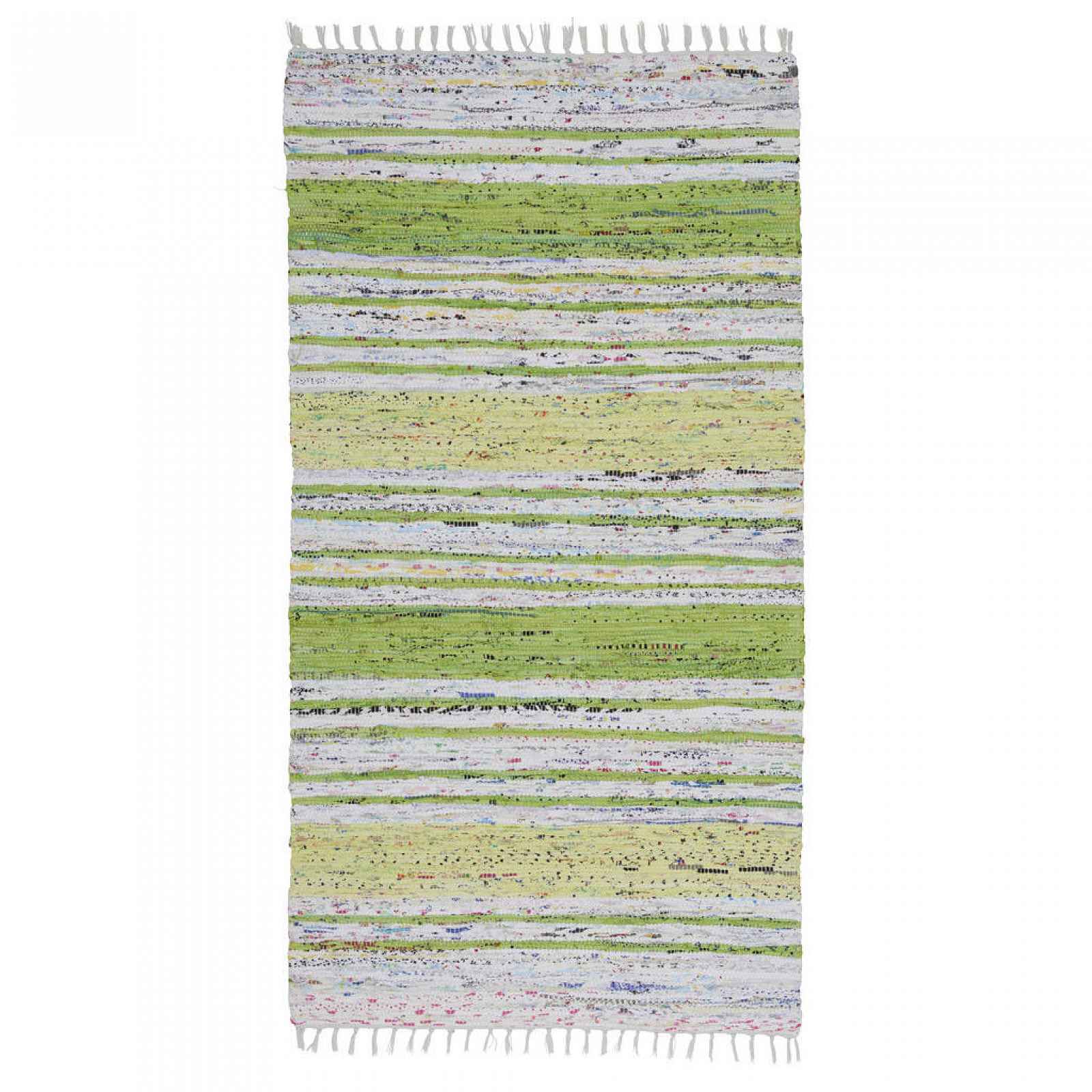 Ručně tkaný HADROVÝ KOBEREC, 80/150 cm, zelená, bílá Boxxx