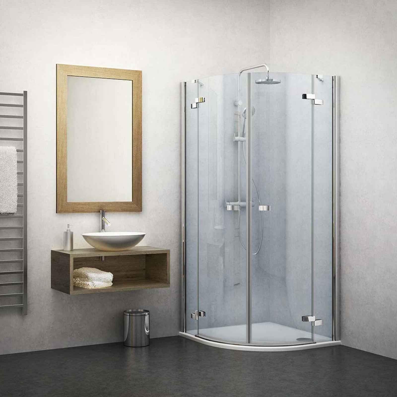 Sprchový kout čtvrtkruh 90x90x201,7 cm Roth Elegant Line chrom lesklý 131-9000000-00-02