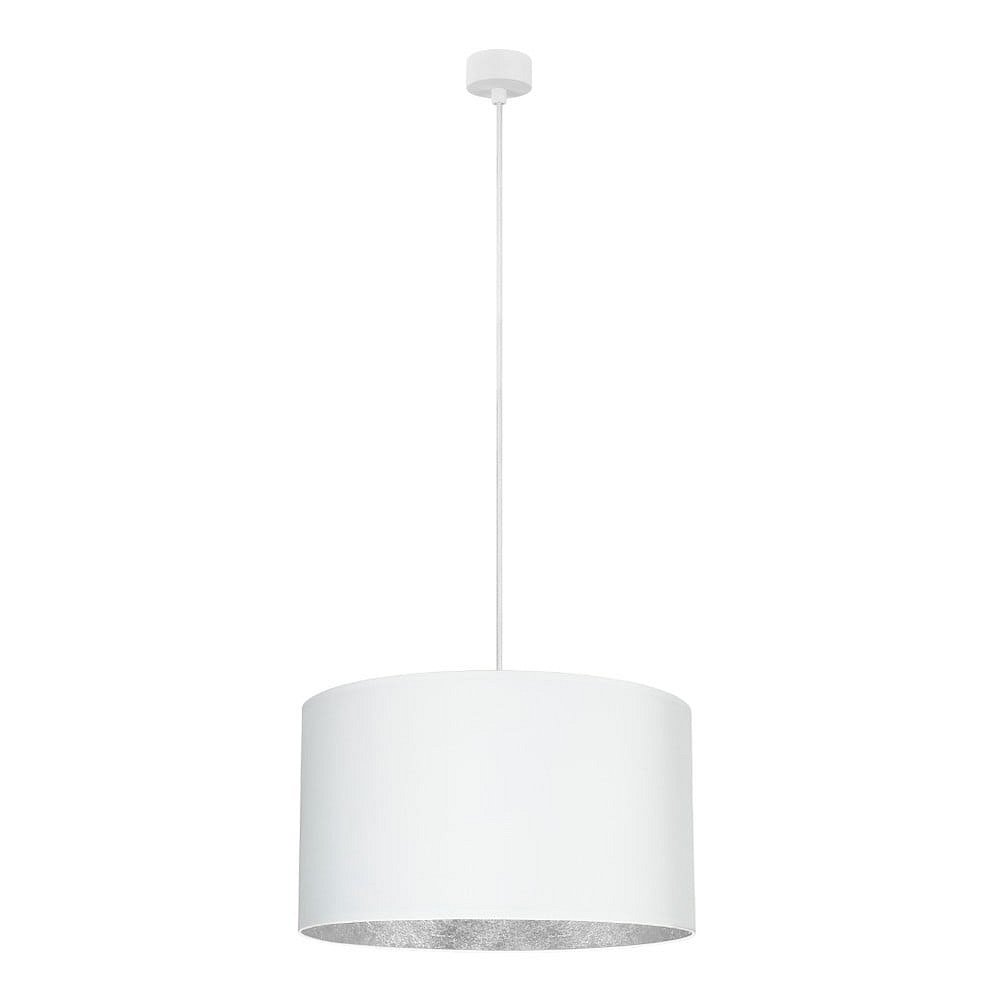 Bílé závěsné svítidlo s vnitřkem ve stříbrné barvě Sotto Luce Mika, ⌀ 50 cm