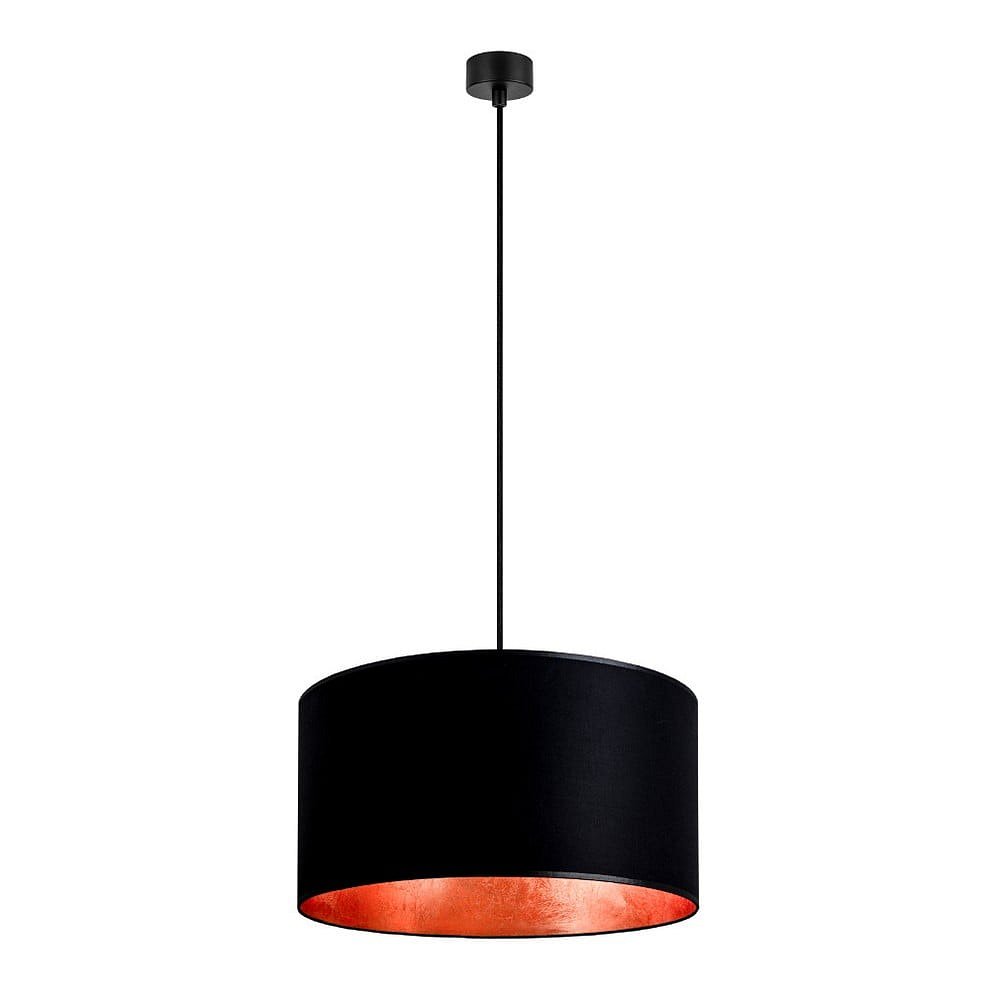 Černé závěsné svítidlo s vnitřkem v měděné barvě Sotto Luce Mika, ⌀ 50 cm
