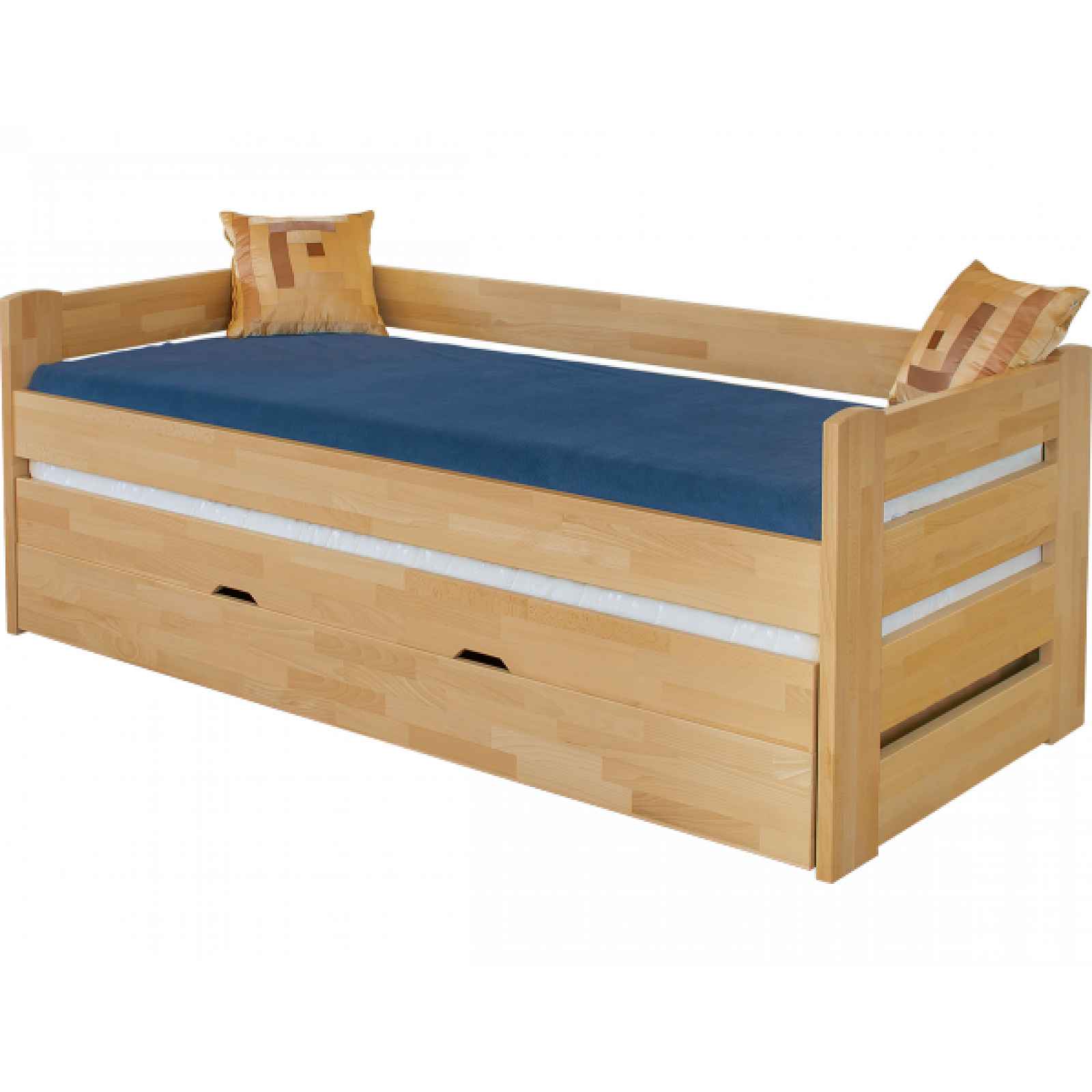 Dětská rozkládací postel Vario, masiv lak, olše