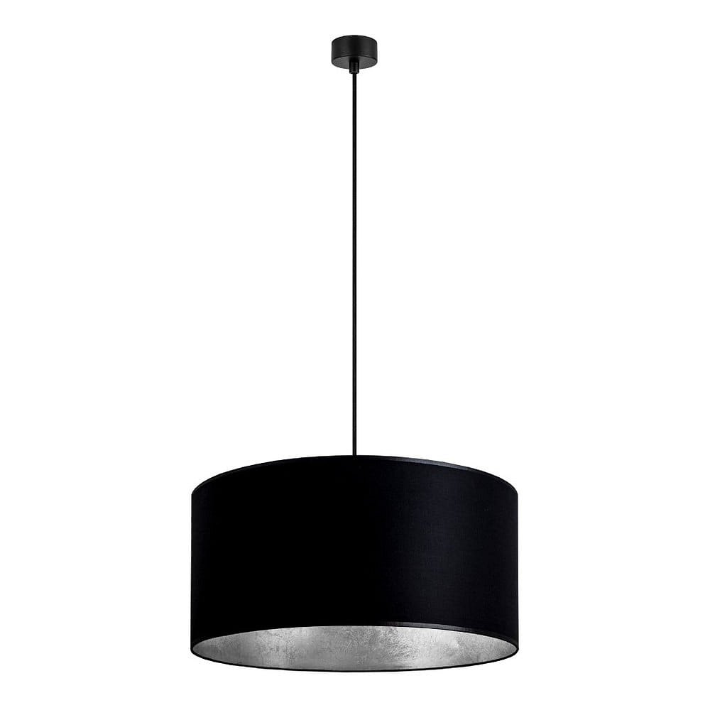 Černé závěsné svítidlo s vnitřkem ve stříbrné barvě Sotto Luce Mika, ⌀ 50 cm