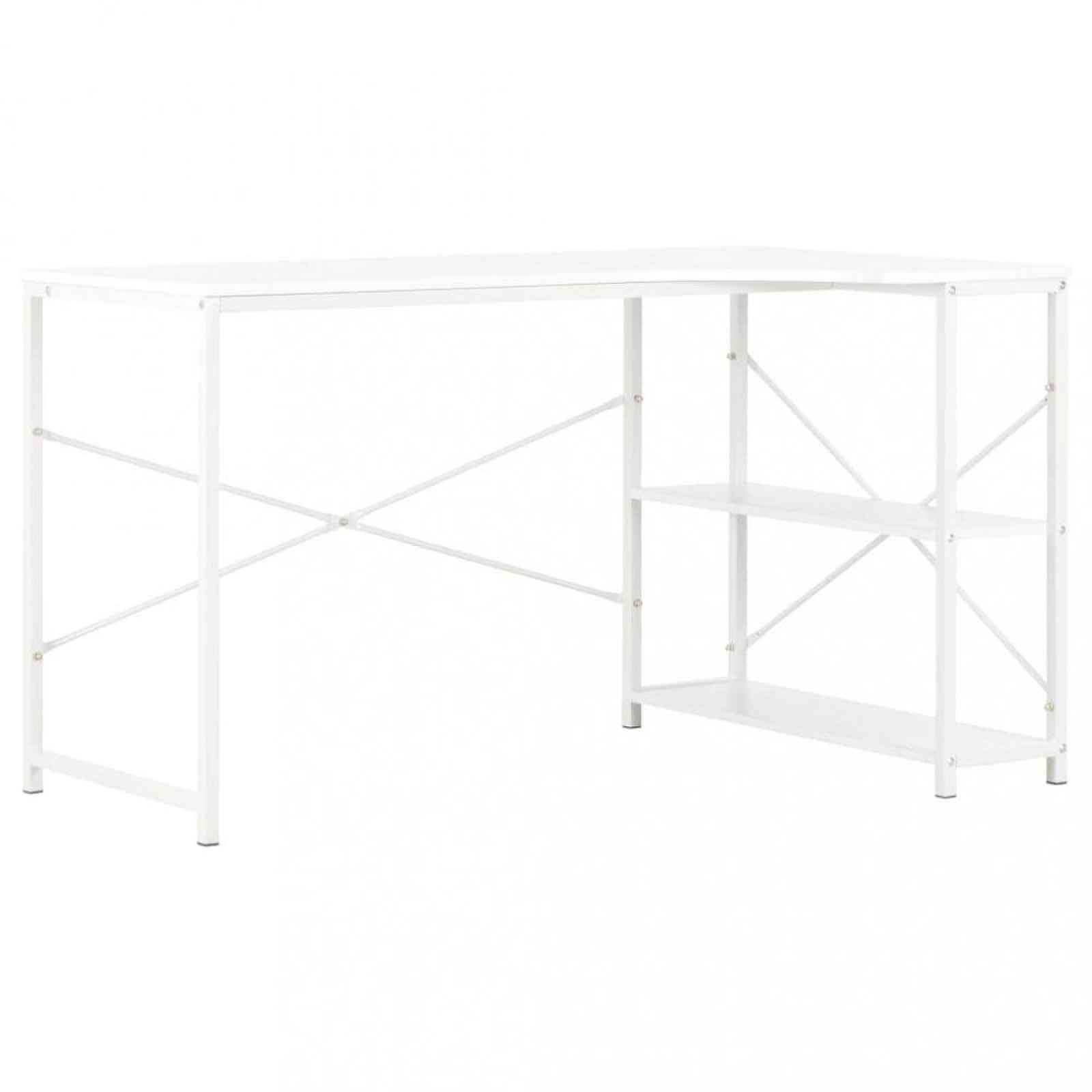 Rohový psací stůl 120x72 cm Bílá