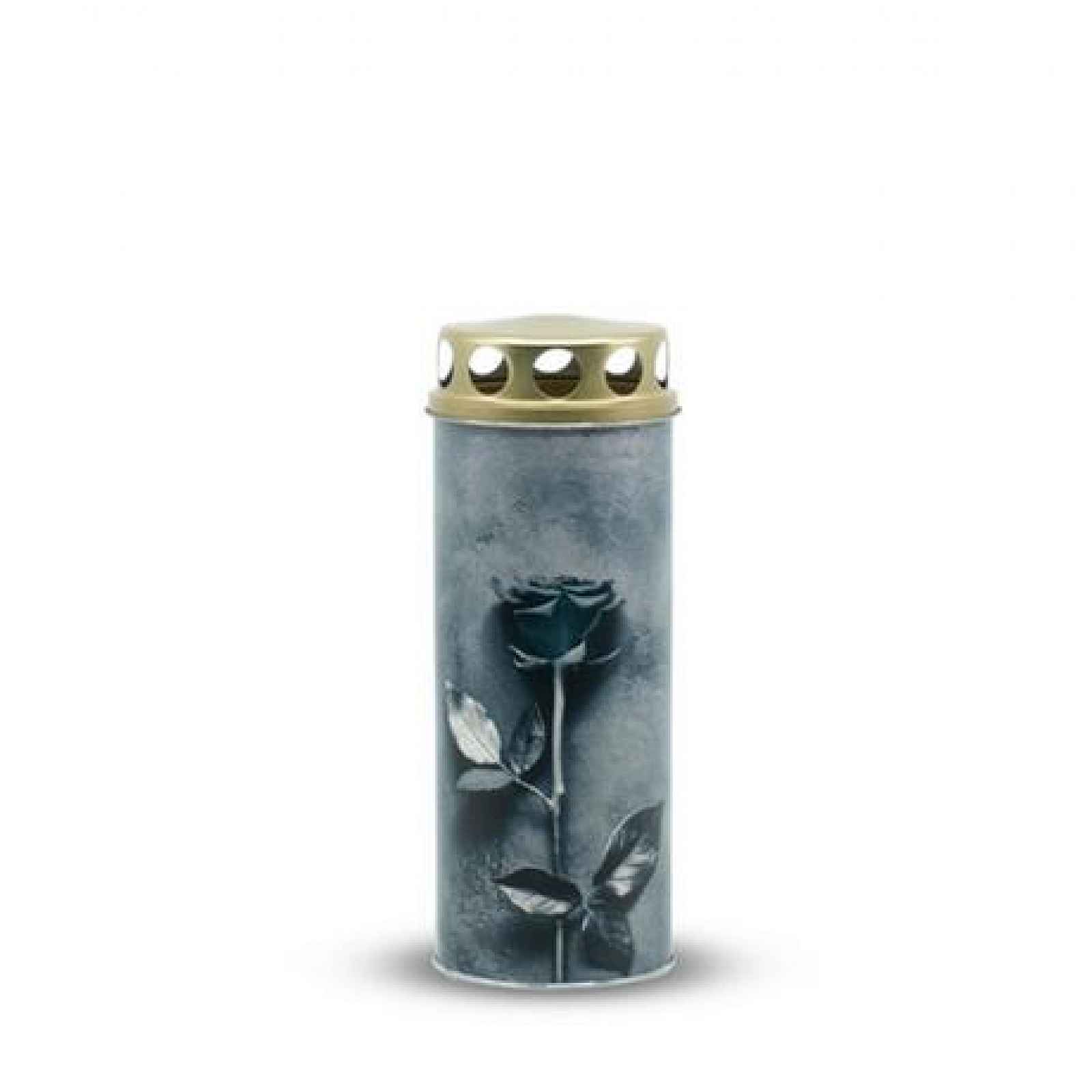 Hřbitovní svíčka Růže šedá, 6 x 16,5 cm, 195 g