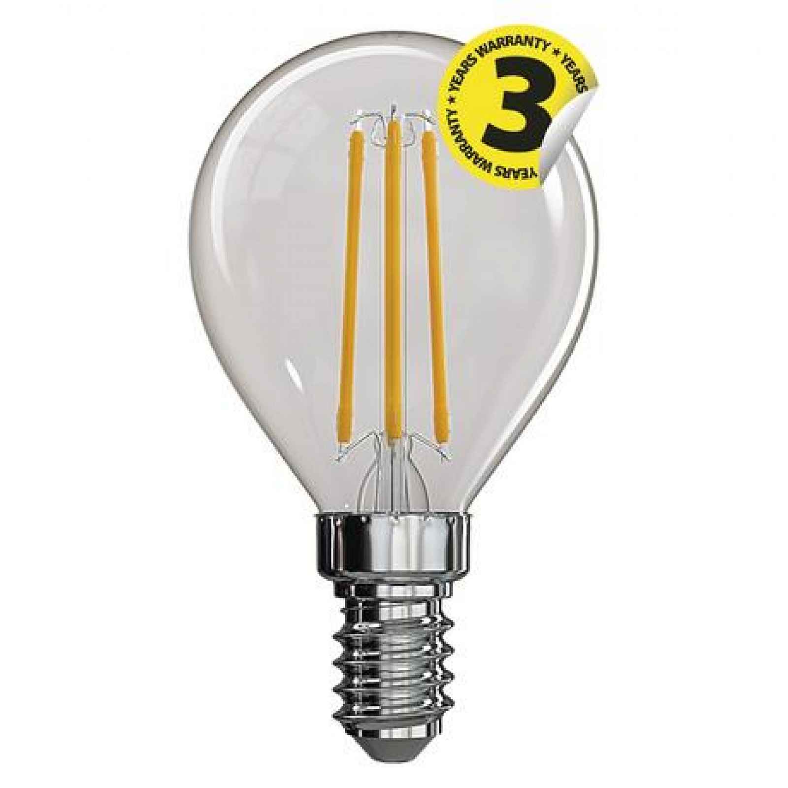 LED žárovka Emos Z74230, E14, 6w, kulatá, retro, teplá bílá