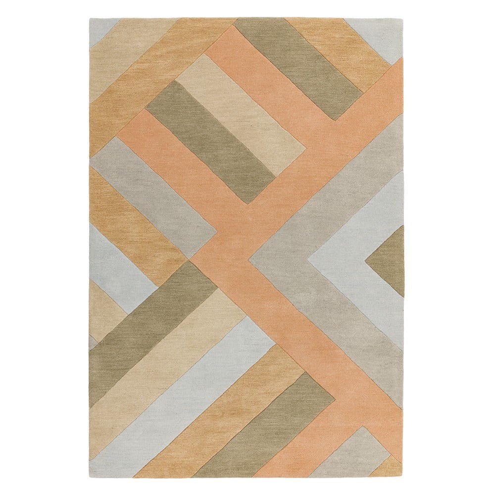 Šedo-lososový koberec Asiatic Carpets Big Zig, 160 x 230 cm
