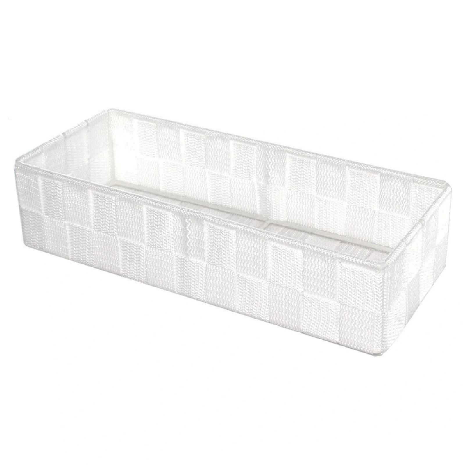 Compactor Úložný organizér do zásuvky Compactor TEX - košík L, 30 x 12 x 7 cm, bílý