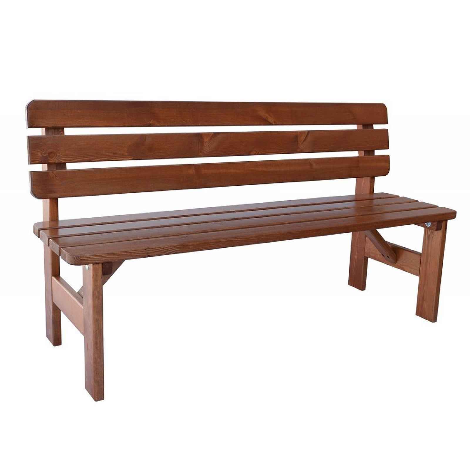 Zahradní dřevěná lavice Viking 150 cm lakovaná