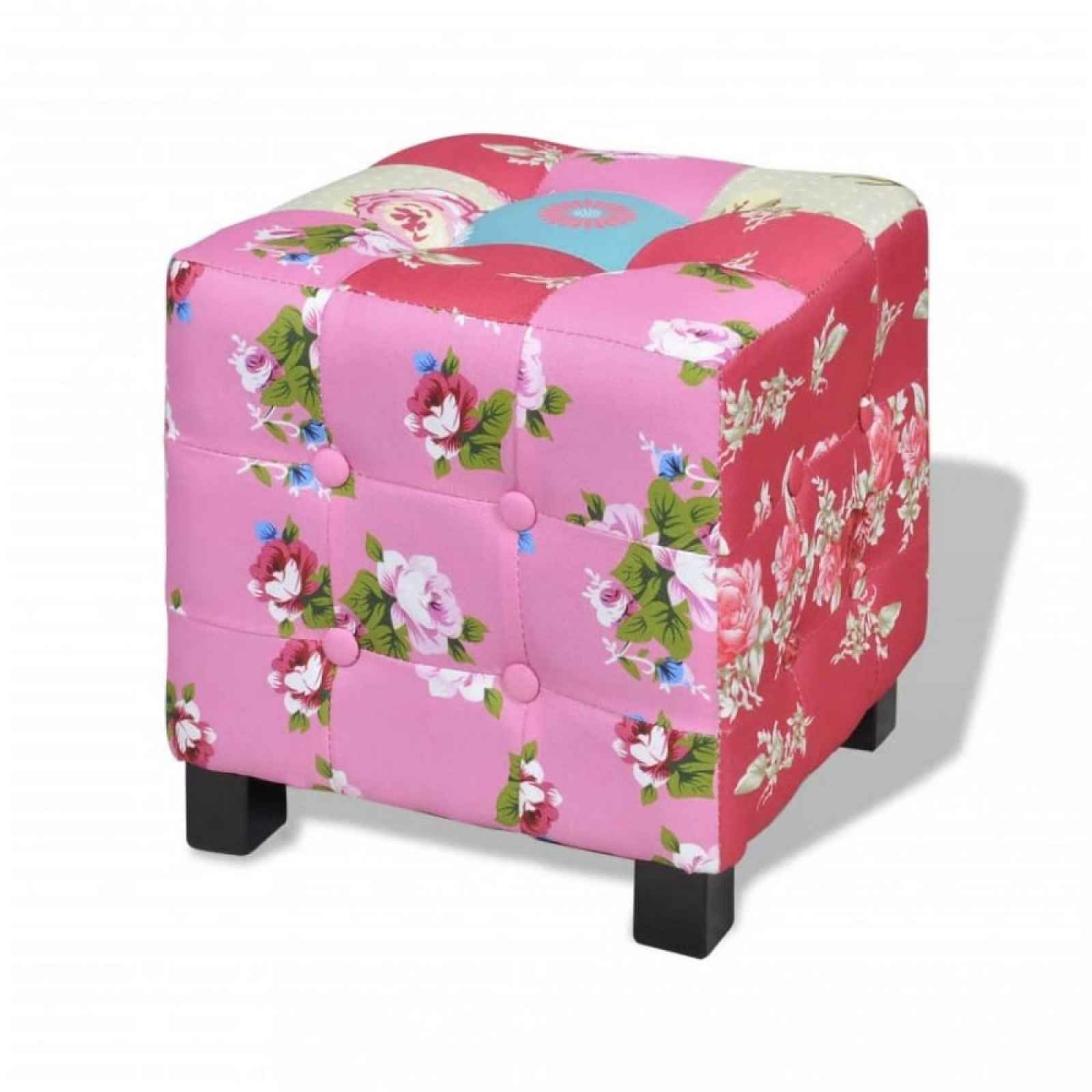 Taburet patchwork látka Dekorhome