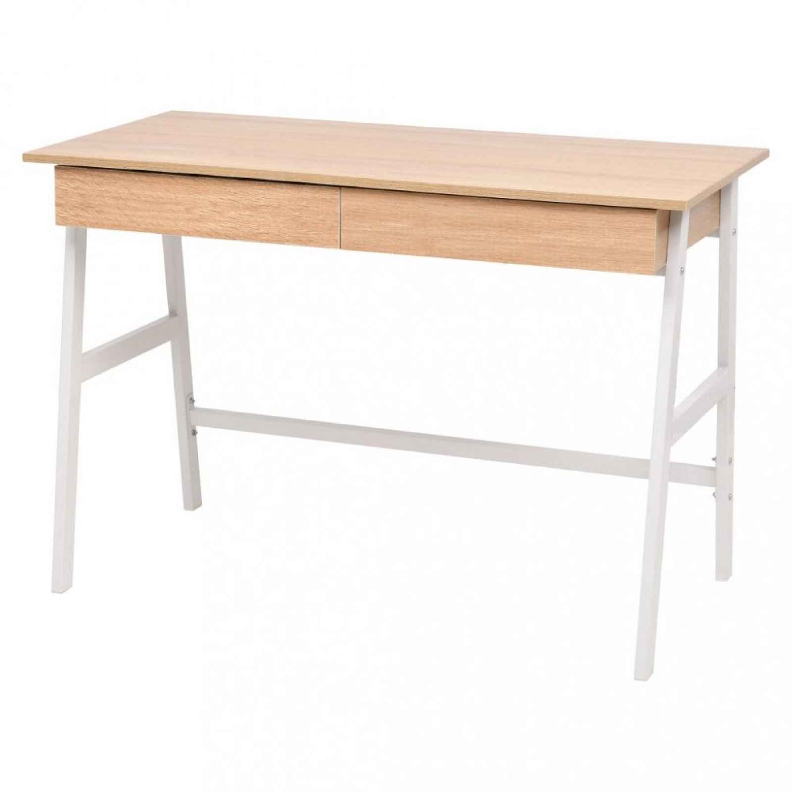 Psací stůl 110x55 cm dub / bílá