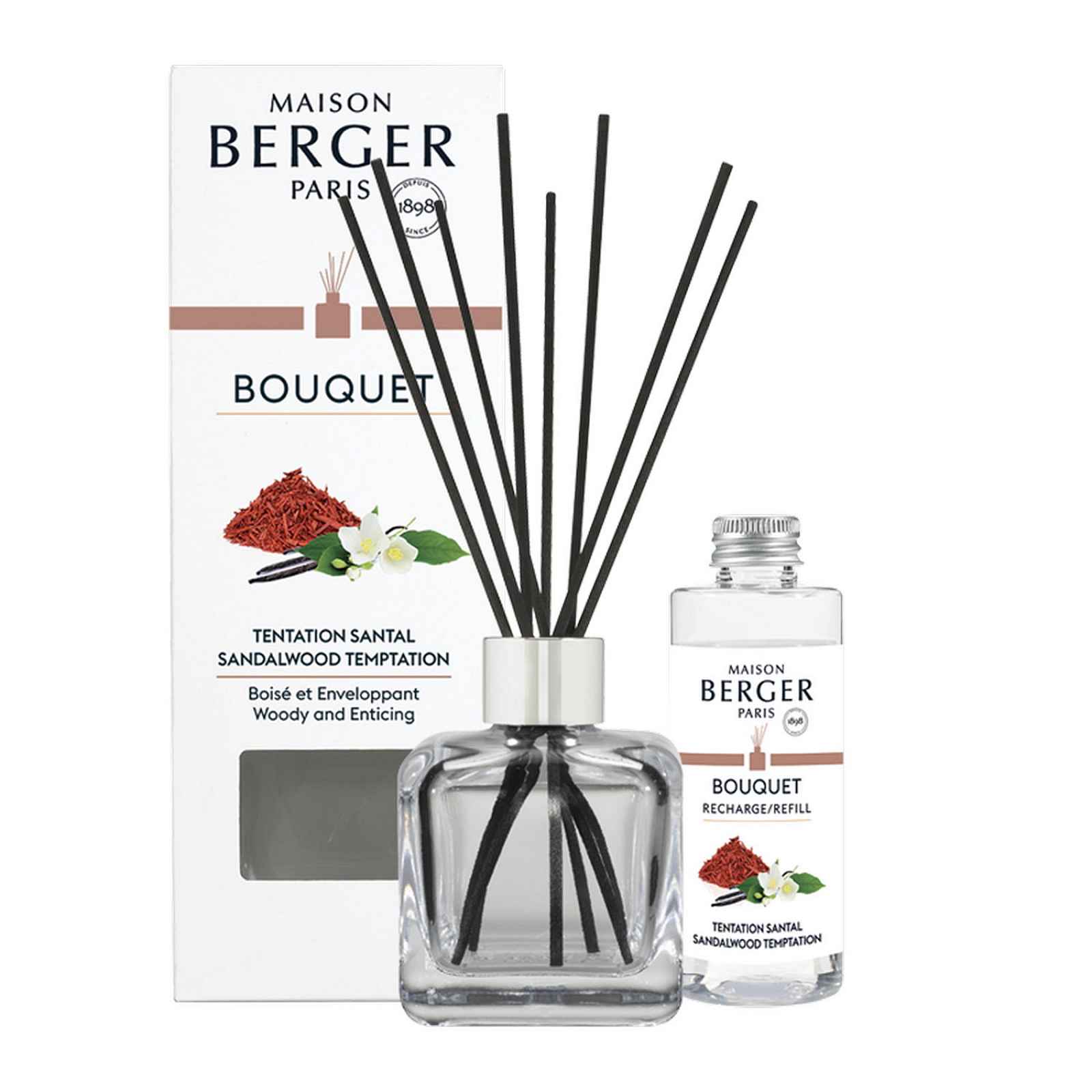 Maison Berger Paris Aroma difuzér Cube, Pokušení santalového dřeva 125 ml 7692