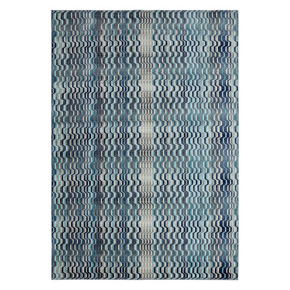 Modrý koberec Asiatic Carpets Wave, 120 x 170 cm