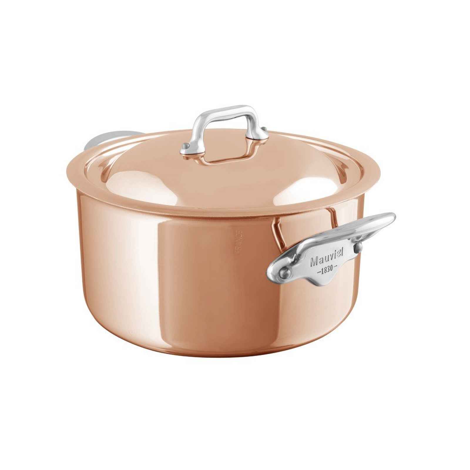 Mauviel M´6S měděný hrnec na indukci s poklicí, 20 cm / 3,4 l 53121
