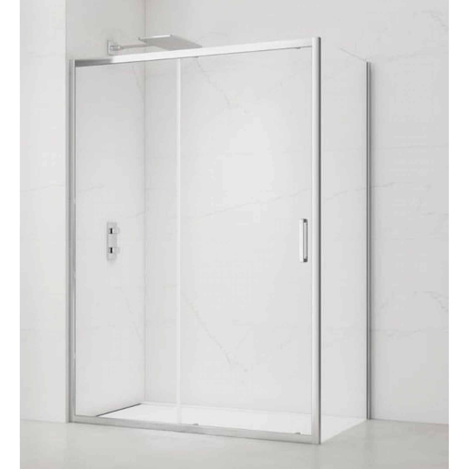 Sprchové dveře obdélník 100x195 cm Siko TEX chrom lesklý SIKOTEXD100STENA80
