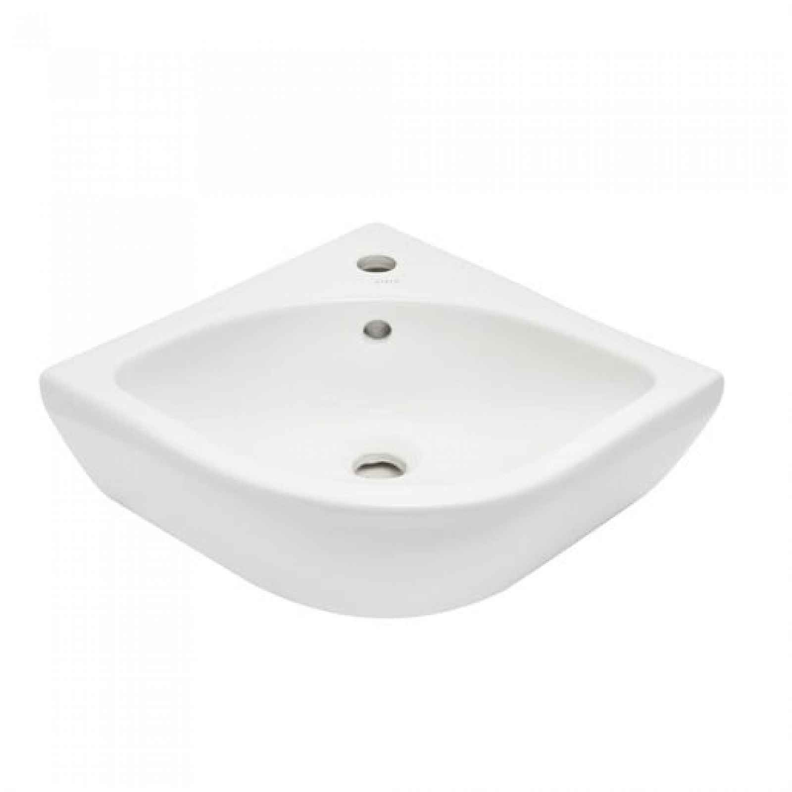 Rohové umývátko VitrA Integra 56x40 cm otvor pro baterii uprostřed 7336-003-0999