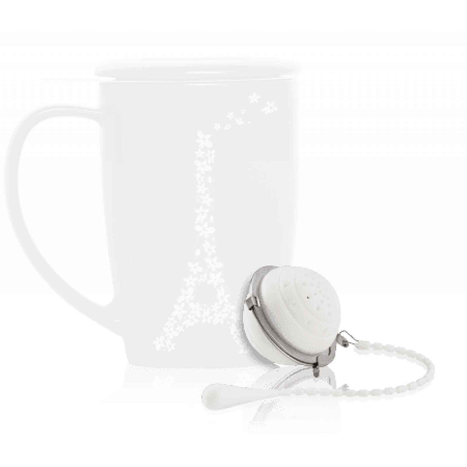 Kusmi Tea Sítko na čaj s řetízkem, bílé 31376