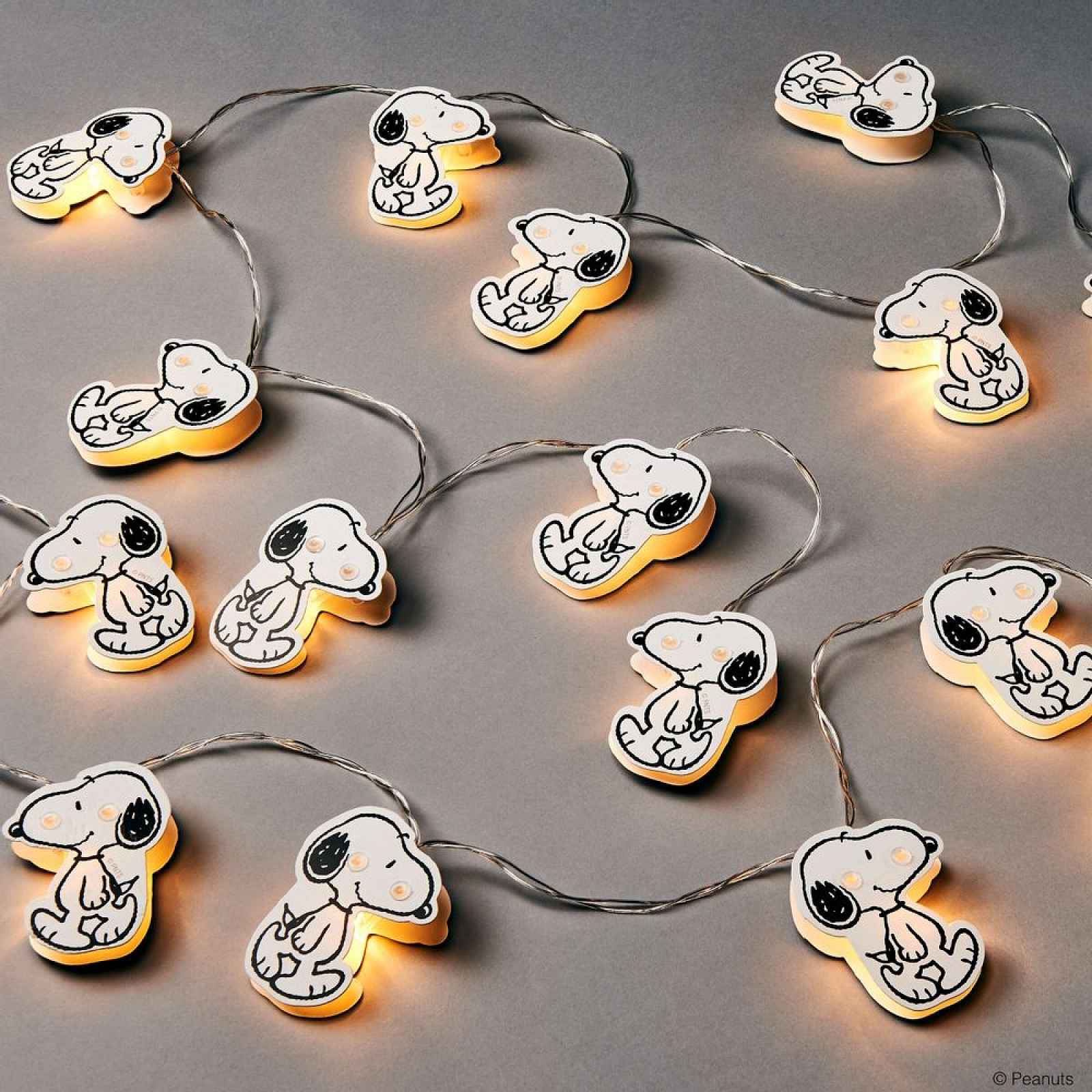 Butlers PEANUTS LED Světelný řetěz papírový 20 světel - bílá