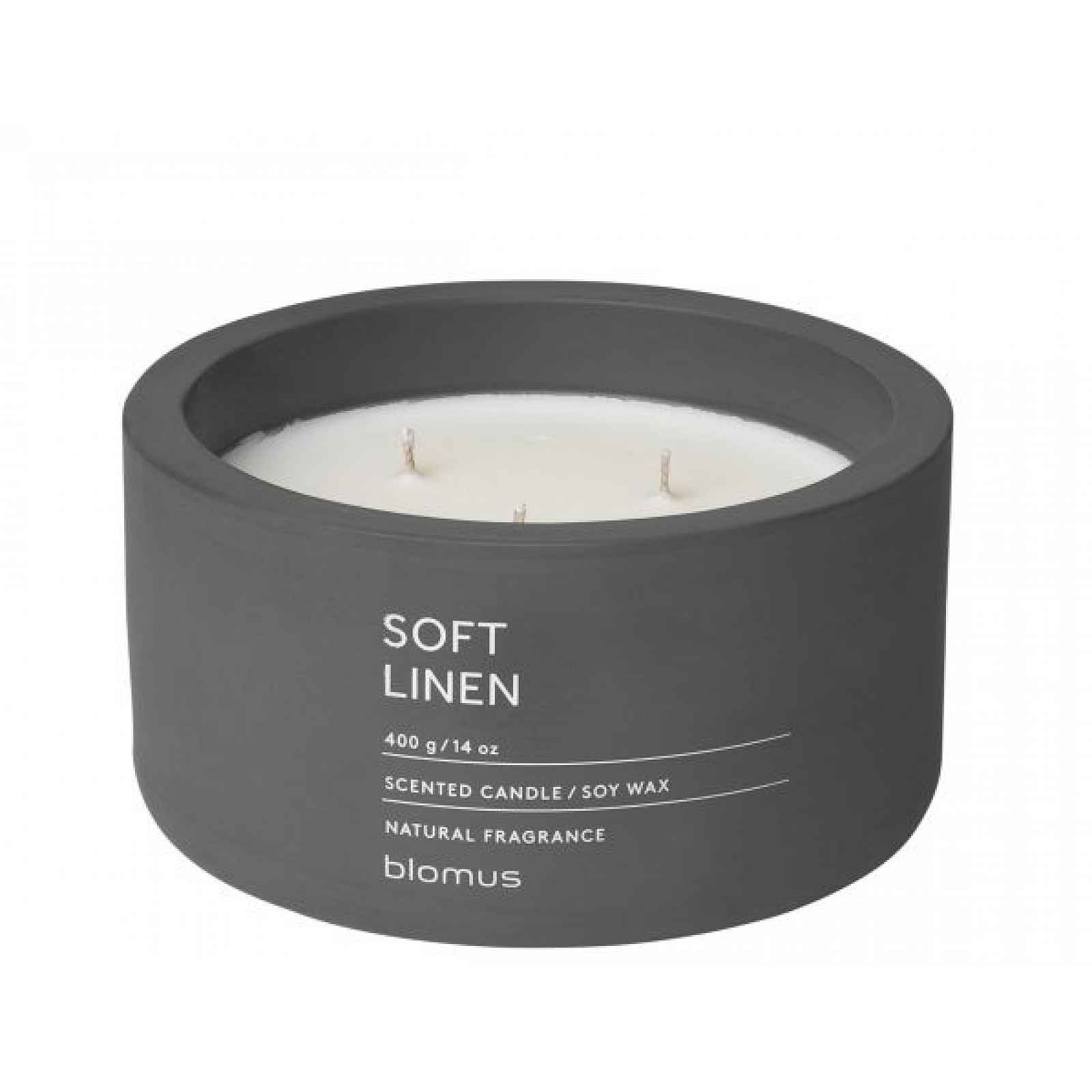 Vonná svíčka Soft Linen - kulatá